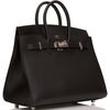 Hermès Birkin Sellier 25 Black Epsom PHW