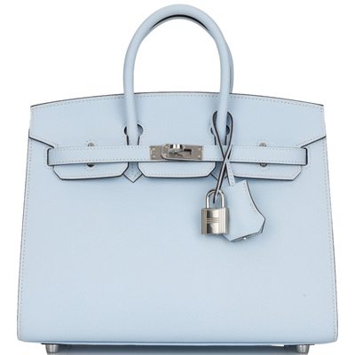 Hermès Birkin Sellier 25 Blue Brume Epsom PHW