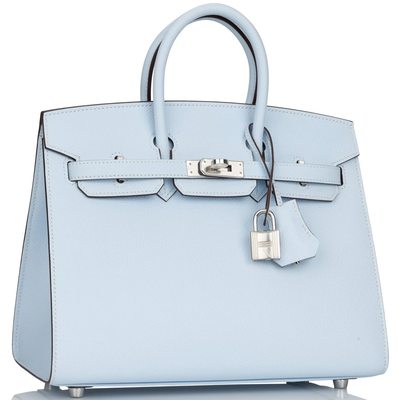 Hermès Birkin Sellier 25 Blue Brume Epsom PHW