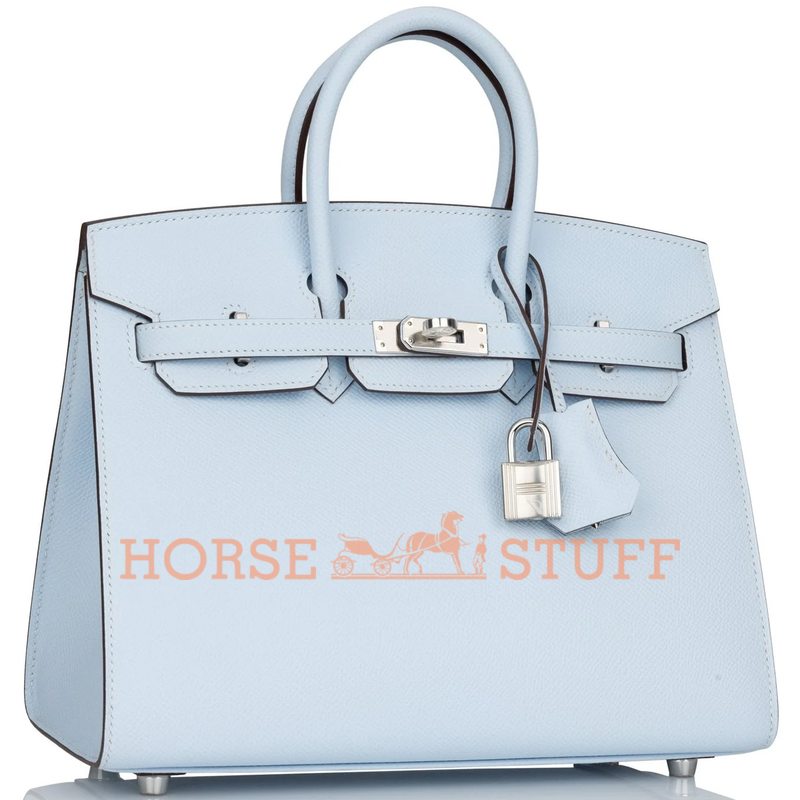 Hermès Birkin Sellier 25 Blue Brume Epsom PHW