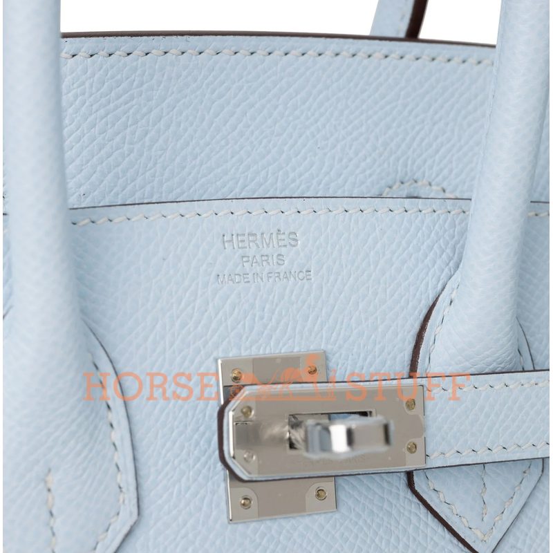 Hermès Birkin Sellier 25 Blue Brume Epsom PHW