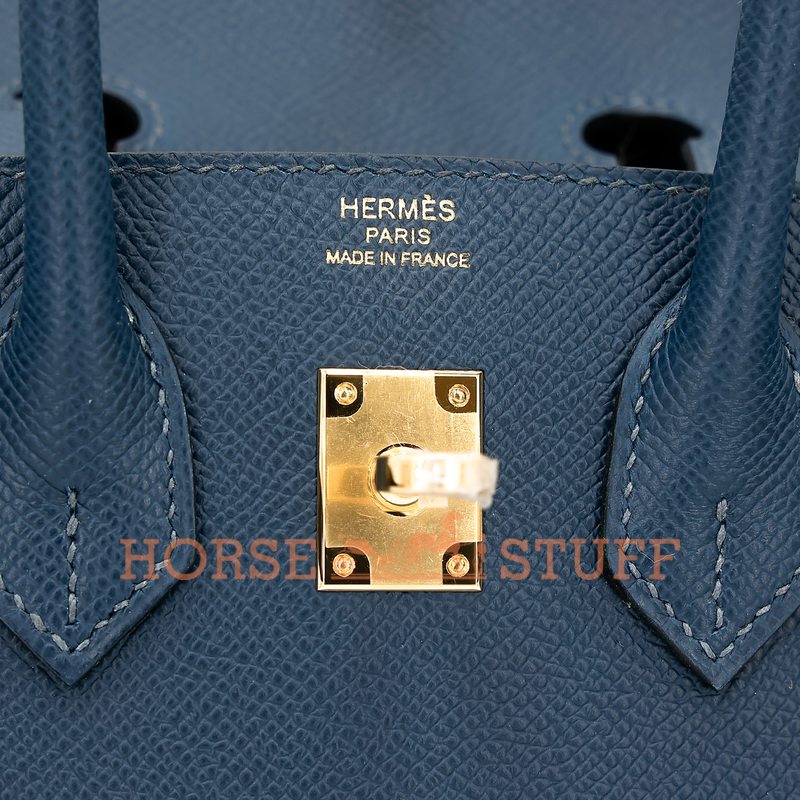 Hermès Birkin Sellier 25 Blue de Prusse Epsom GHW