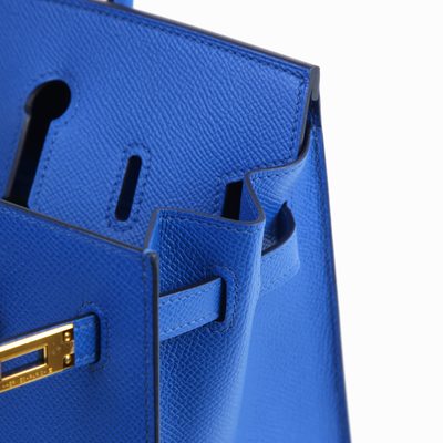 Hermès Birkin Sellier 25 Blue France Epsom GHW