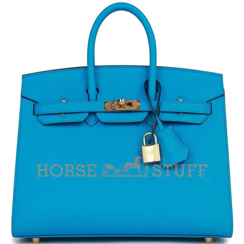 Hermès Birkin Sellier 25 Blue Frida Epsom GHW