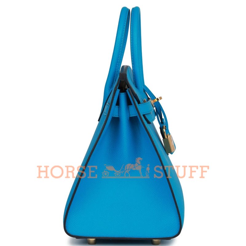 Hermès Birkin Sellier 25 Blue Frida Epsom GHW