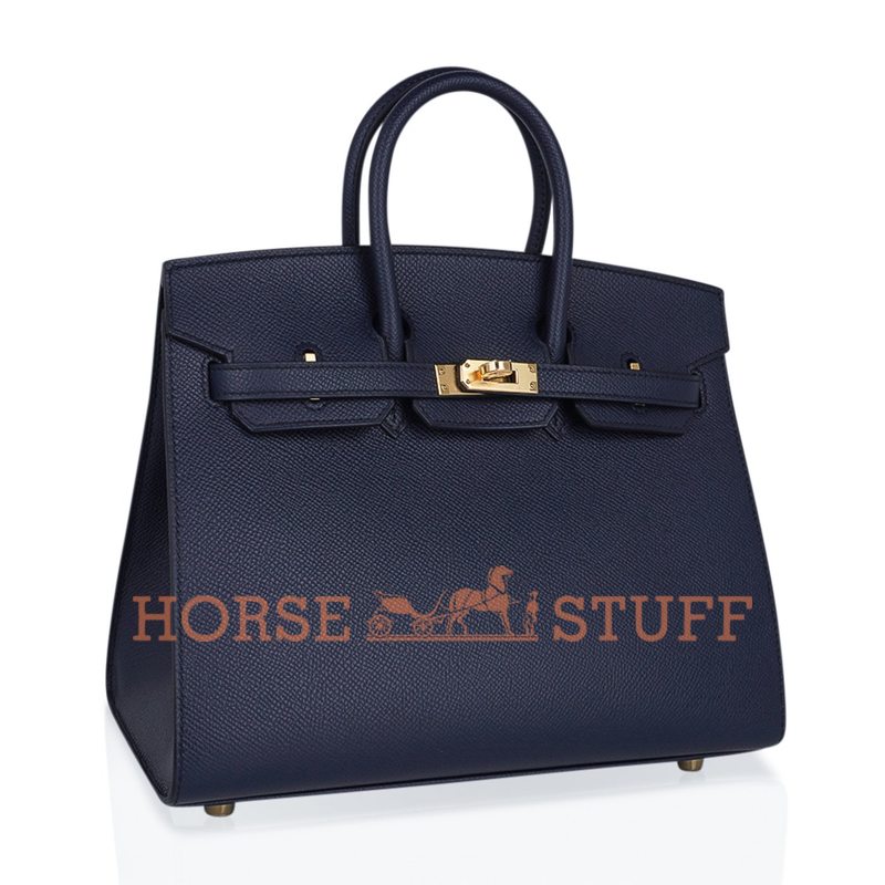 Hermès Birkin Sellier 25 Blue Indigo Epsom GHW