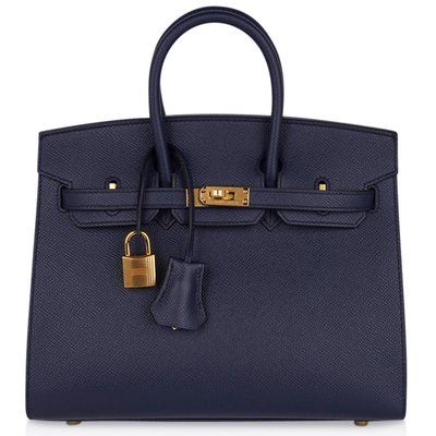 Hermès Birkin Sellier 25 Blue Indigo Epsom GHW