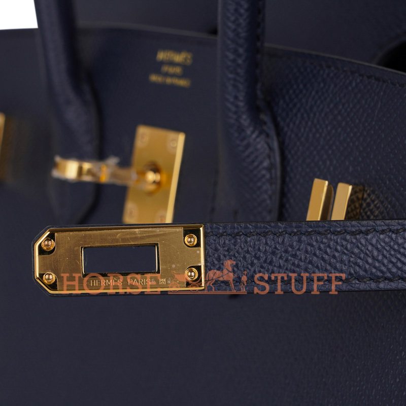 Hermès Birkin Sellier 25 Blue Indigo Epsom GHW