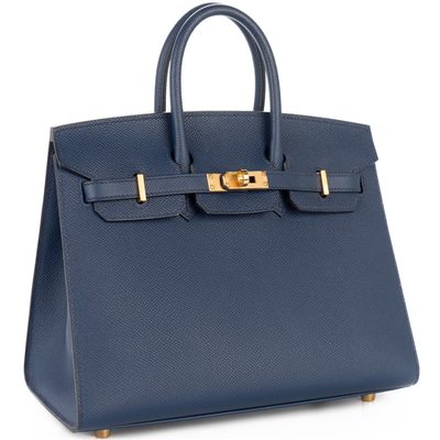 Hermès Birkin Sellier 25 Blue Sapphire Epsom GHW
