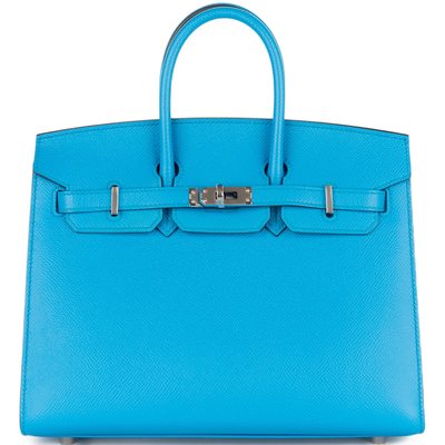 Hermès Birkin Sellier 25 Blue Zanzibar Epsom PHW