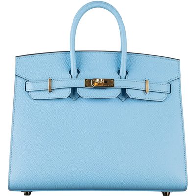 Hermès Birkin Sellier 25 Celeste Epsom GHW