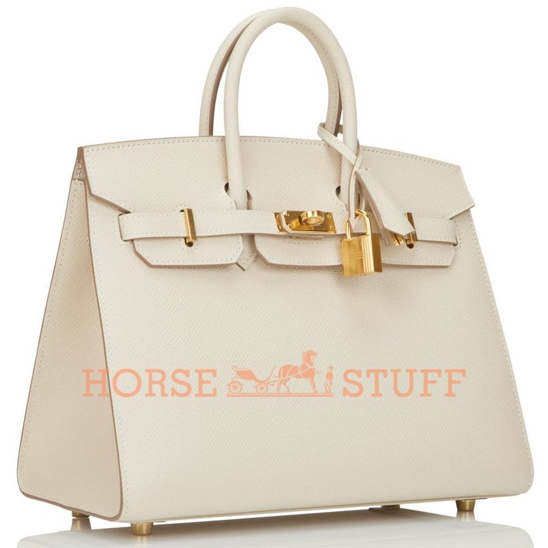 Hermès Birkin Sellier 25 Craie Epsom GHW