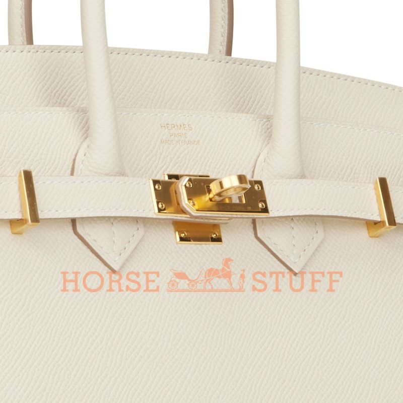 Hermès Birkin Sellier 25 Craie Epsom GHW