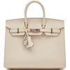 Hermès Birkin Sellier 25 Craie Epsom PHW