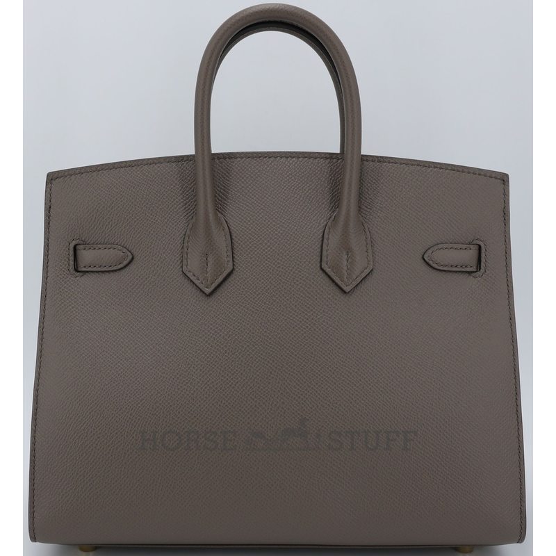 Hermès Birkin Sellier 25 Etain Epsom GHW