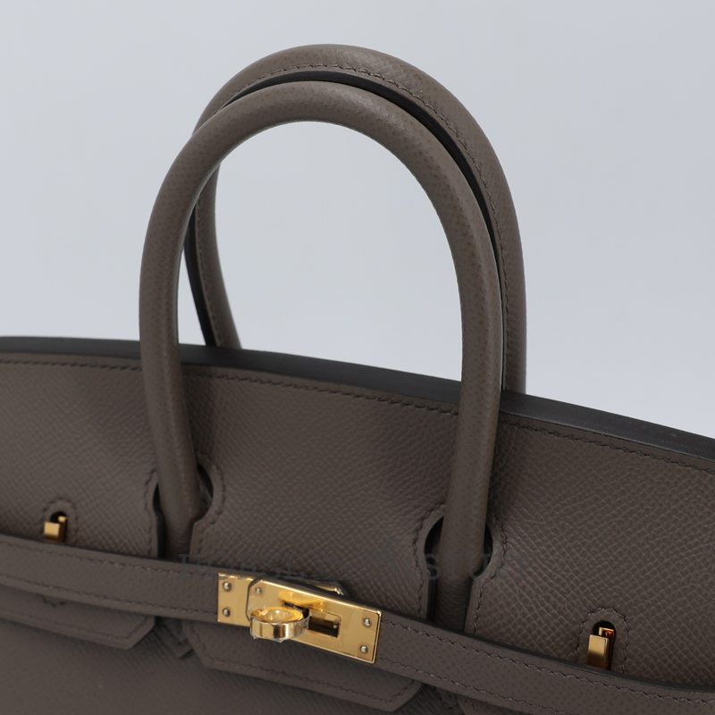Hermès Birkin Sellier 25 Etain Epsom GHW