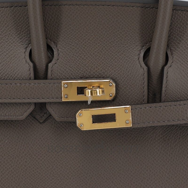 Hermès Birkin Sellier 25 Etain Epsom GHW