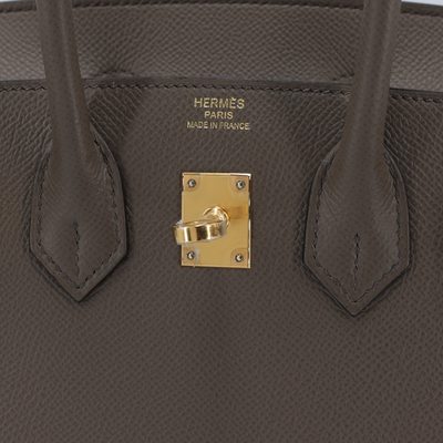 Hermès Birkin Sellier 25 Etain Epsom GHW
