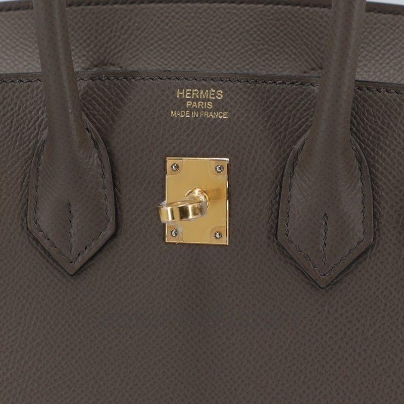 Hermès Birkin Sellier 25 Etain Epsom GHW