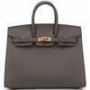 Hermès Birkin Sellier 25 Etain Epsom GHW