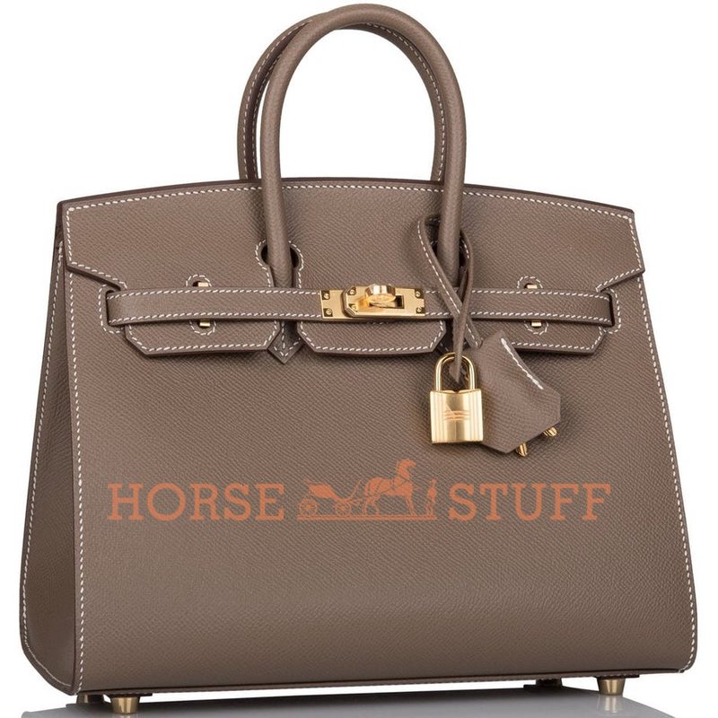 Hermès Birkin Sellier 25 Etoupe Epsom GHW