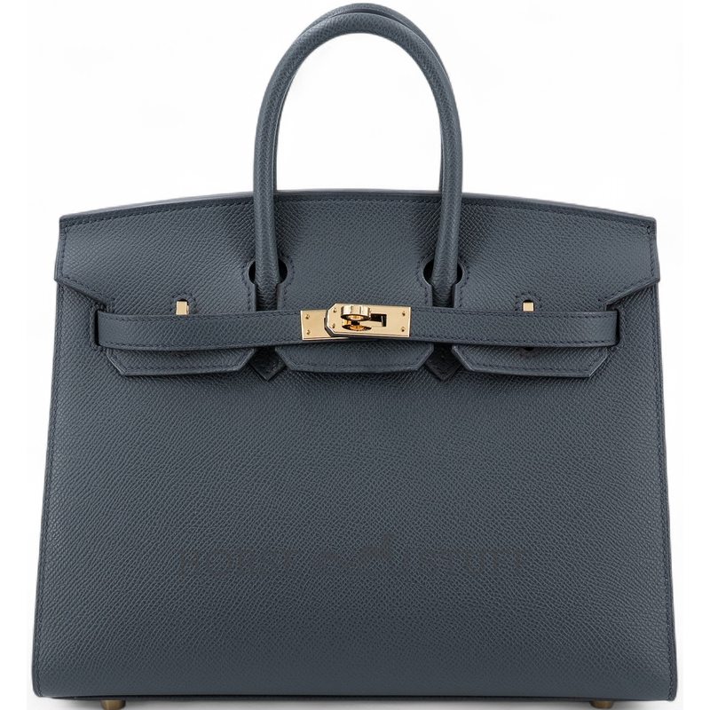 Hermès Birkin Sellier 25 Gris Misty Epsom Permabrass