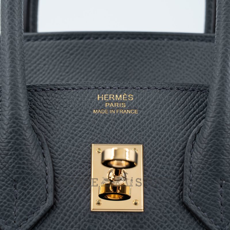 Hermès Birkin Sellier 25 Gris Misty Epsom Permabrass