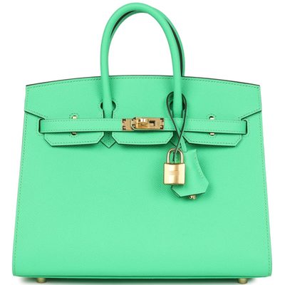 Hermès Birkin Sellier 25 Vert Comics Epsom GHW