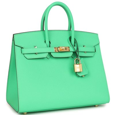 Hermès Birkin Sellier 25 Vert Comics Epsom GHW