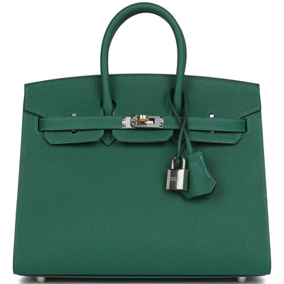 Hermès Birkin Sellier 25 Vert Moyen Epsom Electrum HW