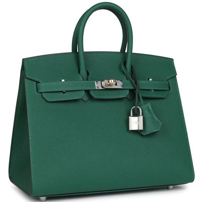Hermès Birkin Sellier 25 Vert Moyen Epsom Electrum HW