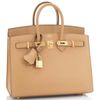 Hermès Birkin Sellier 25 Biscuit Veau Madame GHW