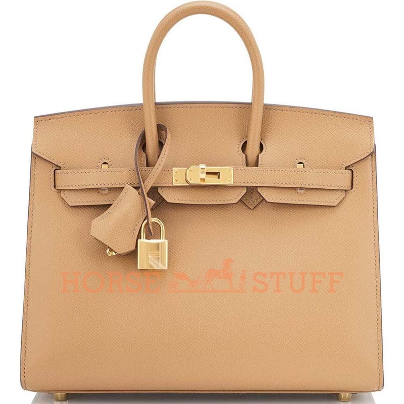 Hermès Birkin Sellier 25 Biscuit Veau Madame GHW