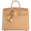 Hermès Birkin Sellier 25 Biscuit Veau Madame GHW