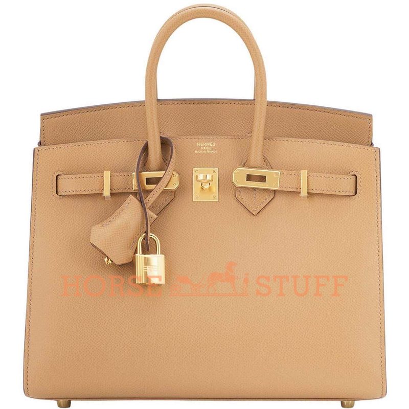 Hermès Birkin Sellier 25 Biscuit Veau Madame GHW