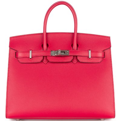 Hermès Birkin Sellier 25 Framboise Veau Madame PHW