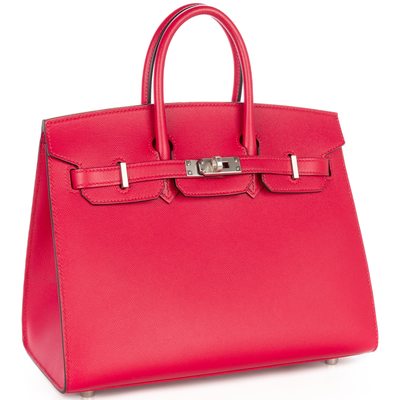 Hermès Birkin Sellier 25 Framboise Veau Madame PHW