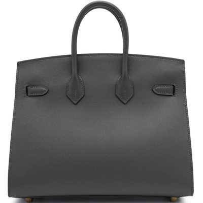 Hermès Birkin Sellier 25 Graphite Veau Madame GHW