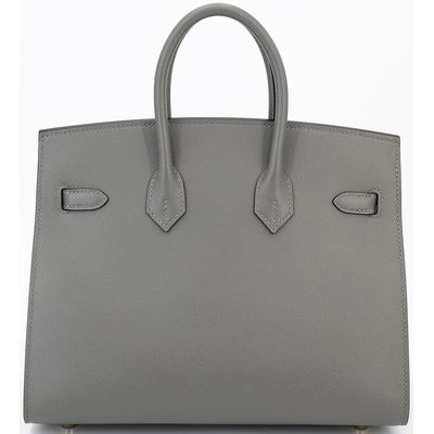 Hermès Birkin Sellier 25 Gris Meyer Madame GHW