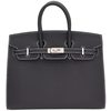 Hermès Birkin Sellier 25 Special Order Black with White Contrast Stitching Epsom BPHW