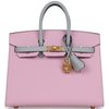 Hermès Birkin Sellier 25 Special Order Mauve Sylvestre / Blue Glacier Epsom BGHW