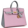 Hermès Birkin Sellier 25 Special Order Mauve Sylvestre / Blue Glacier Epsom BGHW