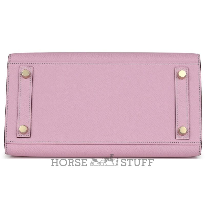 Hermès Birkin Sellier 25 Special Order Mauve Sylvestre / Blue Glacier Epsom BGHW