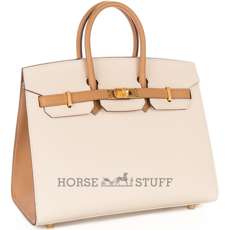 Hermès Birkin Sellier 25 Special Order Mauve Pale / Craie Epsom BGHW