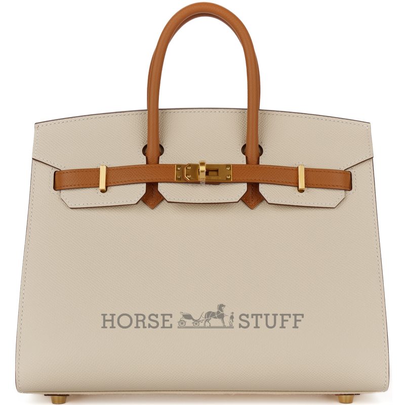 Hermès Birkin Sellier 25 Special Order Mauve Pale / Craie Epsom BGHW