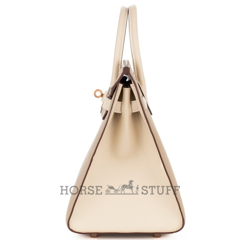 Hermès Birkin Sellier 25 Special Order Mauve Pale / Craie Epsom BGHW