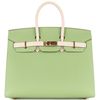 Hermès Birkin Sellier 25 Special Order Mauve Pale / Craie Epsom BGHW
