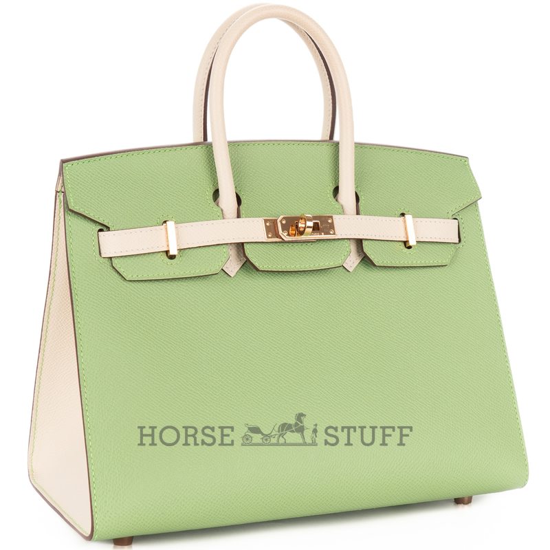 Hermès Birkin Sellier 25 Special Order Mauve Pale / Craie Epsom BGHW