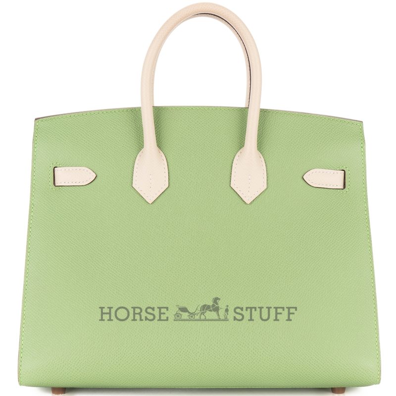 Hermès Birkin Sellier 25 Special Order Mauve Pale / Craie Epsom BGHW