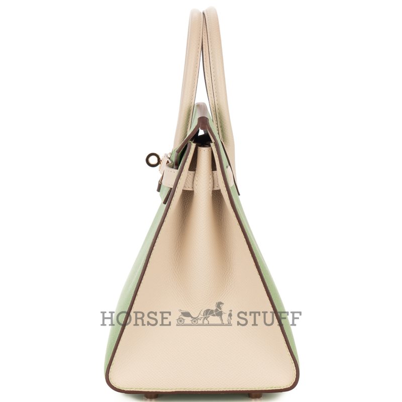 Hermès Birkin Sellier 25 Special Order Mauve Pale / Craie Epsom BGHW